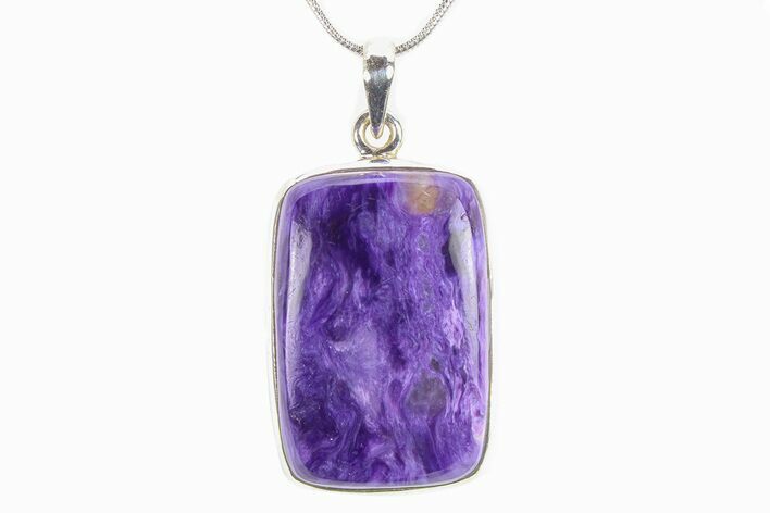 Siberian Charoite Pendant (Necklace) - Sterling Silver #278463